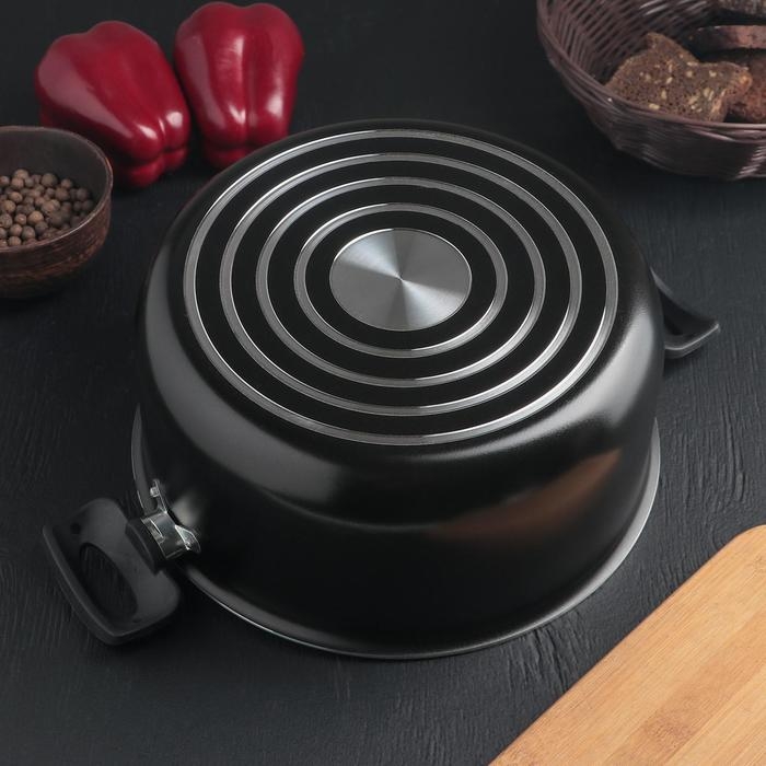 Кастрюля Consul, 4.2 л, d=24 см, цвет чёрный Кастрюля Consul, 4.2 л, d=24 см, цвет чёрный