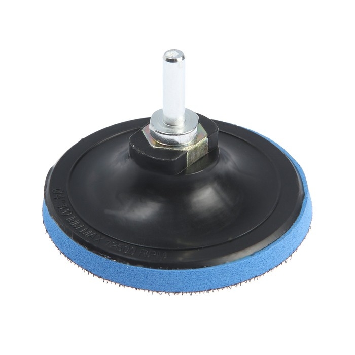 Насадка с липучкой для дрели и УШМ ТУНДРА, М14, с адаптером, 100 мм Насадка с липучкой для дрели и УШМ ТУНДРА, М14, с адаптером, 100 мм