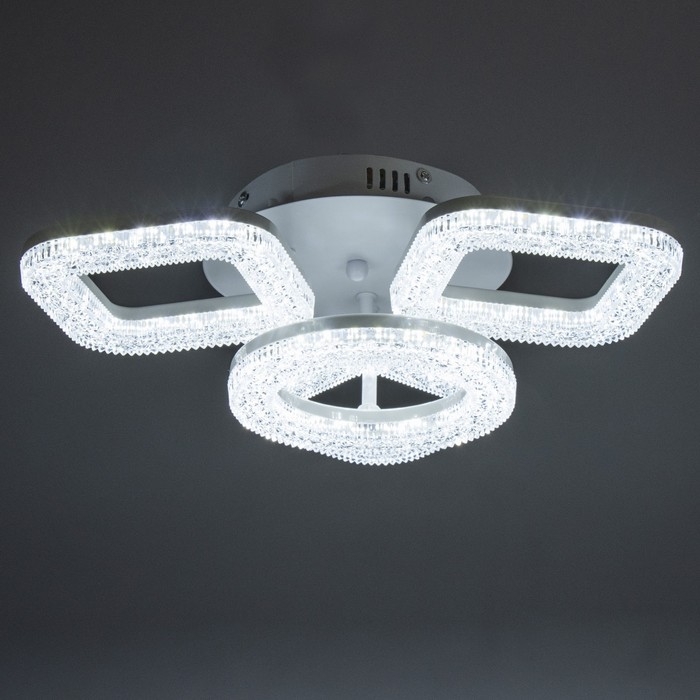 Люстра с ПДУ Люстра с ПДУ "Нонна" LED 68Вт 3000-6000Вт белый 39х39х12,5см BayerLux