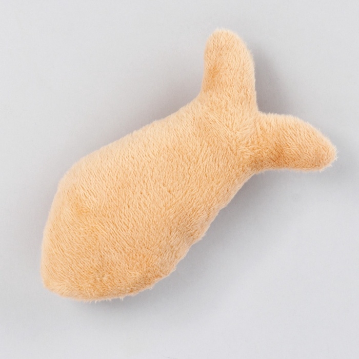 Игрушка для кошки «Рыбка» с кошачьей мятой, бежевая Игрушка для кошки «Рыбка» с кошачьей мятой, бежевая