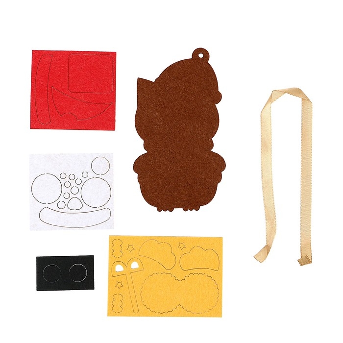 Ёлочная подвеска из фетра своими руками «Новый год! Совушка», новогодний набор для творчества Ёлочная подвеска из фетра своими руками «Новый год! Совушка», новогодний набор для творчества