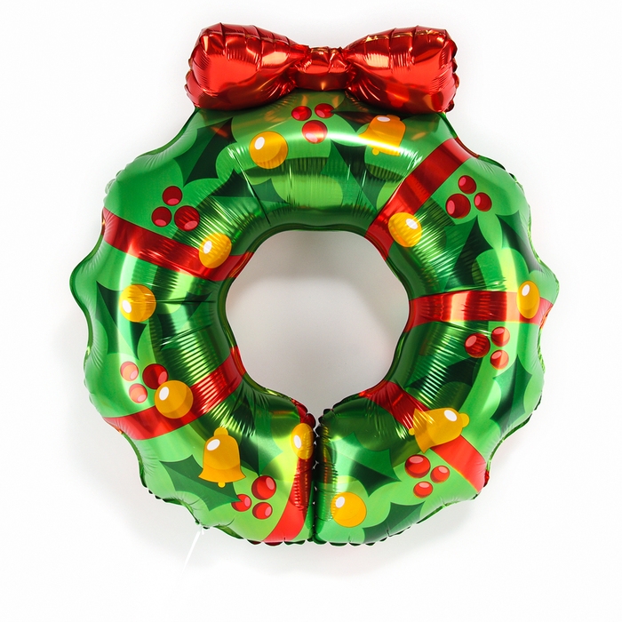 Новый год! Шар фольгированный 25 Новый год! Шар фольгированный 25" «Рождественский венок»