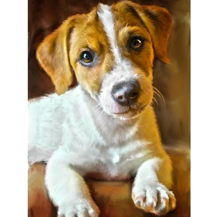 Алмазная мозаика с частичным заполнением на подрамнике «Пёс», 30 х 40 см Алмазная мозаика с частичным заполнением на подрамнике «Пёс», 30 х 40 см