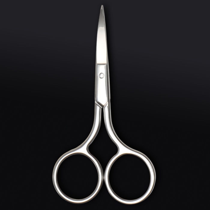 Ножницы маникюрные «Premium», загнутые, широкие, 9 см, на блистере, цвет серебристый Ножницы маникюрные «Premium», загнутые, широкие, 9 см, на блистере, цвет серебристый