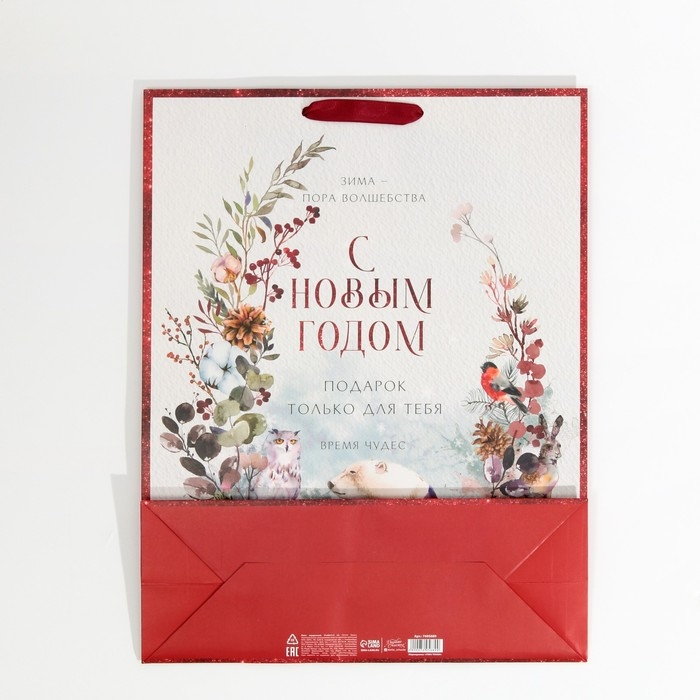 Пакет подарочный новогодний ламинированный «Время чудес», L 31 х 40 х 11,5 см, Новый год Пакет подарочный новогодний ламинированный «Время чудес», L 31 х 40 х 11,5 см, Новый год