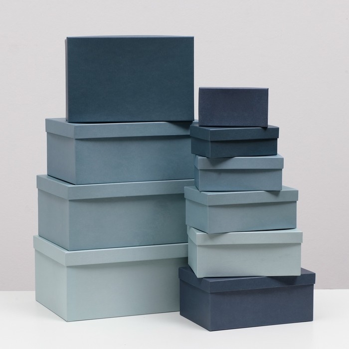 Набор коробок 10 в 1  Набор коробок 10 в 1 "Барракуда" 30,5 х 20 х 13 - 12 х 6,5 х 4 см