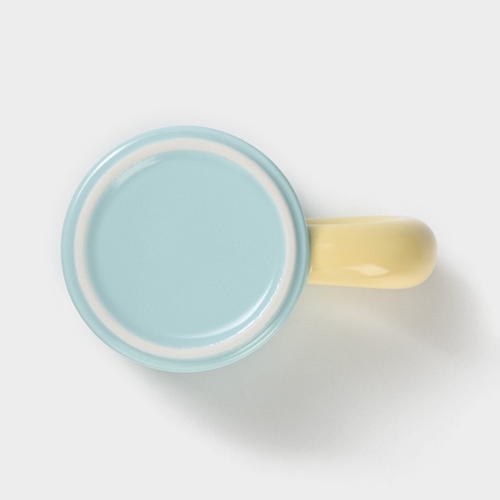 Кружка керамическая «Воздух», 300 мл, цвет голубой и жёлтый Кружка керамическая «Воздух», 300 мл, цвет голубой и жёлтый