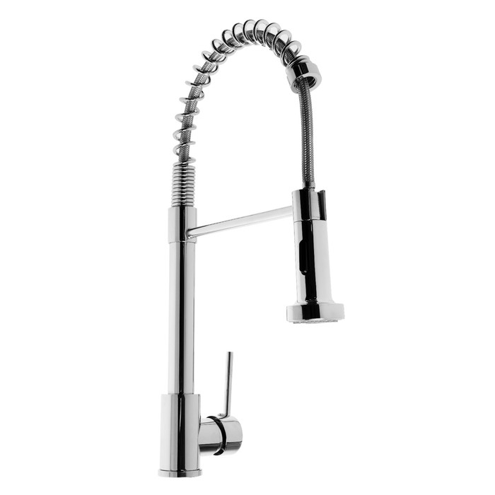 Смеситель для кухни ZEIN Z3824, однорычажный, гибкий излив на пружине, аэратор 2 режима,хром Смеситель для кухни ZEIN Z3824, однорычажный, гибкий излив на пружине, аэратор 2 режима,хром