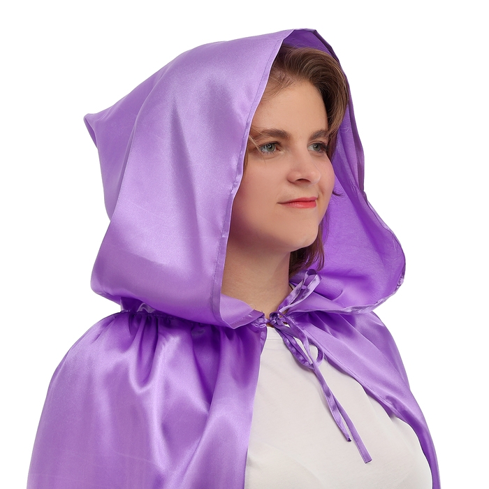 Карнавальный плащ взрослый, атлас, цвет фиолетовый, длина 120 см Карнавальный плащ взрослый, атлас, цвет фиолетовый, длина 120 см