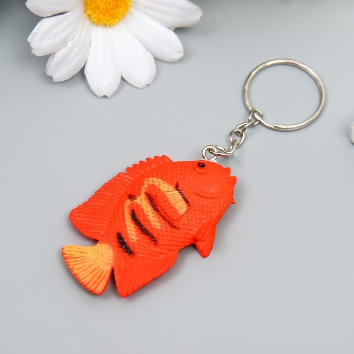 Брелок пластик "Аквариумная рыбка" МИКС 3,7х5,5 см