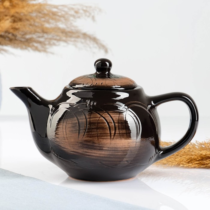 Чайник  Чайник "Уют" с вкладышем, 1л / 14х15,5см, старина