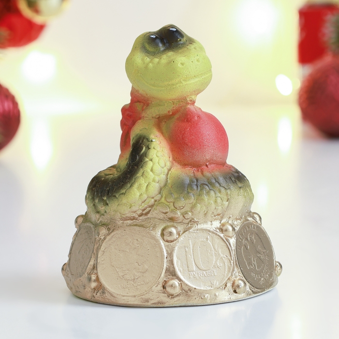 Новый год. Символ 2025. Копилка Новый год. Символ 2025. Копилка "Змея в монетах" 7х7х10см