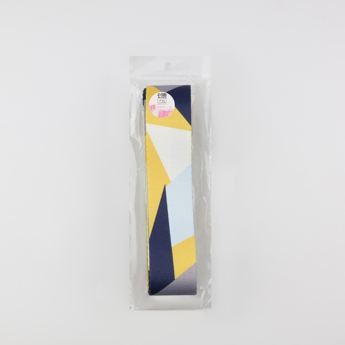 Стропа ременная, 38 мм, 3 ± 0,1 м, цвет жёлтая геометрия Стропа ременная, 38 мм, 3 ± 0,1 м, цвет жёлтая геометрия