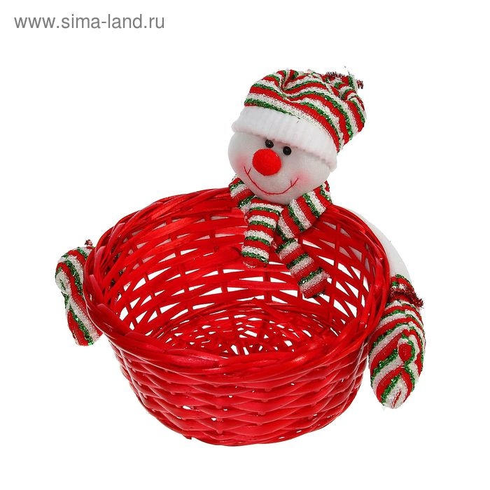 Конфетница «Снеговичок», полосатая шапочка, вместимость 1000 грамм Конфетница «Снеговичок», полосатая шапочка, вместимость 1000 грамм