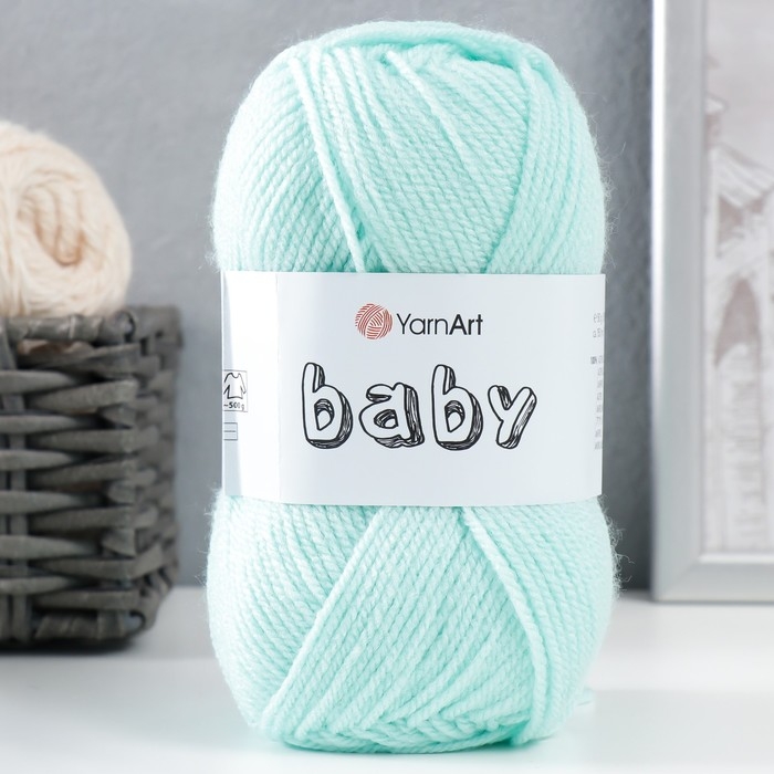 Пряжа Пряжа "Baby" 100% акрил 150м/50гр (856 св. бирюза)