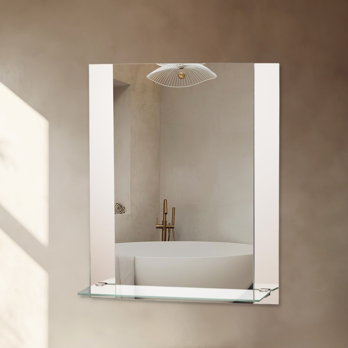 Зеркало, настенное, с полкой, 37×45 см Зеркало, настенное, с полкой, 37×45 см