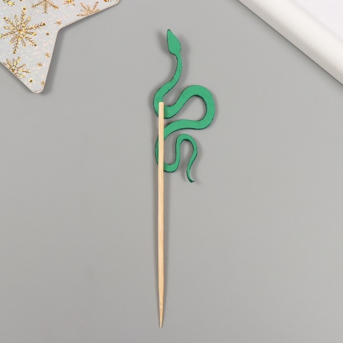 Новогодний топпер для творчества Новогодний топпер для творчества "Зелёная змея" 12.5 см (Новогодний набор 6 шт)