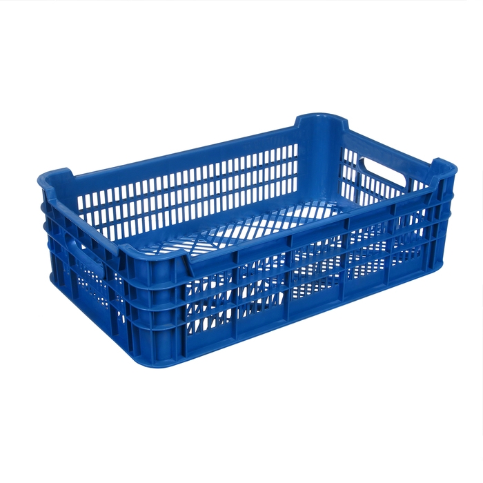 Ящик универсальный, пластиковый, 52 × 32 × 16 см, на 30 кг, чёрный, МИКС