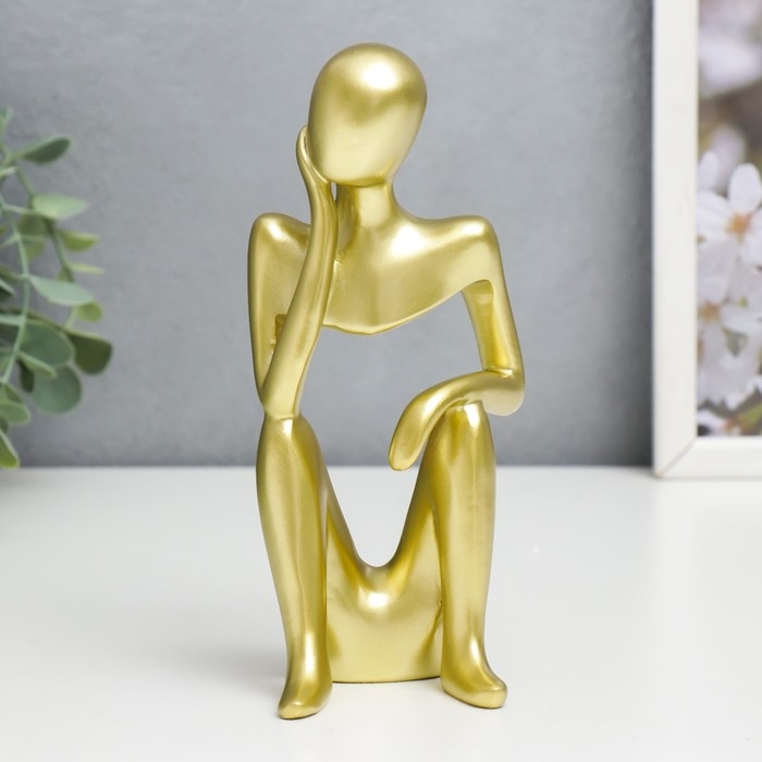 Сувенир полистоун  Сувенир полистоун "Абстракция - ожидание" золото 19х6х8 см