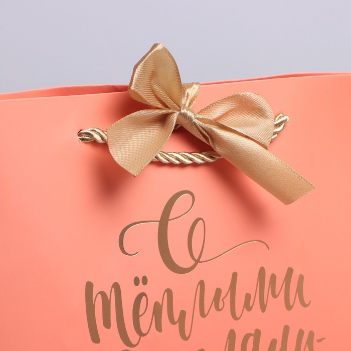 Пакет подарочный, упаковка, «С тёплыми пожеланиями», 19 х 20 х 9 см Пакет подарочный, упаковка, «С тёплыми пожеланиями», 19 х 20 х 9 см