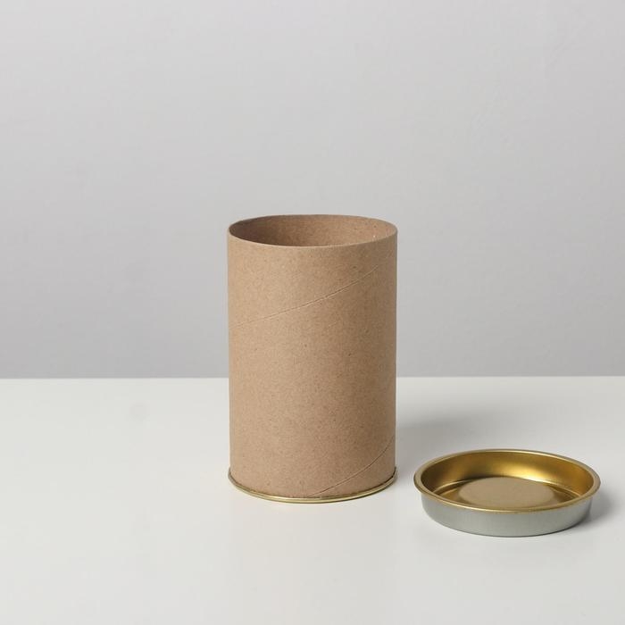 Тубус 63х100 мм (80 мм внутренняя высота),плотный картон, металлическая крышка Тубус 63х100 мм (80 мм внутренняя высота),плотный картон, металлическая крышка