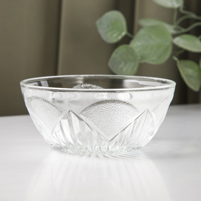 Набор стеклянных салатников на подставке &laquo;Вирго&raquo;, 330 мл, d=12,5 см, 6 шт