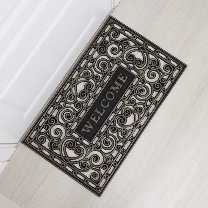 Коврик придверный Доляна Welcome, 45×75 см Коврик придверный Доляна Welcome, 45×75 см