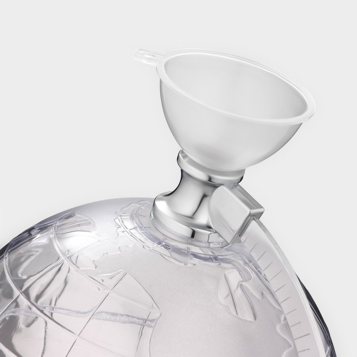 Башня пивная с воронкой «Земной шар», 1,9 л, цвет серебристый Башня пивная с воронкой «Земной шар», 1,9 л, цвет серебристый