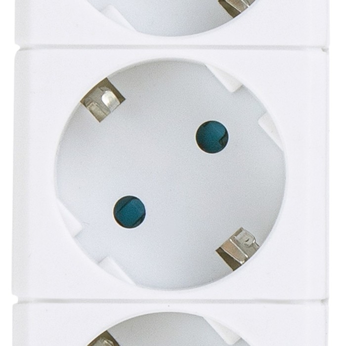 Сетевой фильтр duwi, 5 розеток, 5 м, 10 А, ПВС 3х0.75 мм2, с з/к, 2 USB, со шторками, белый