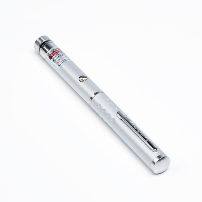 Лазерная указка, 532 нм, 4 насадки, 2 ААА, красный луч