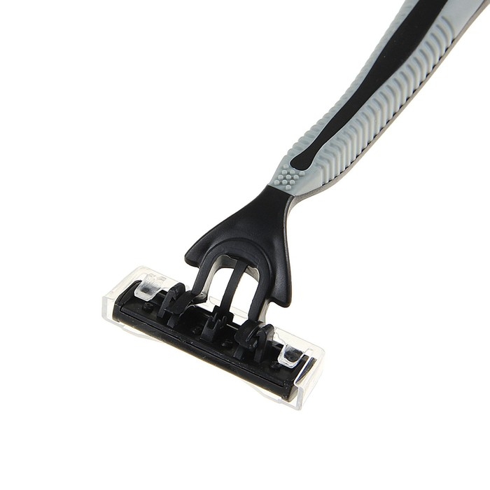 Бритвенные станки одноразовые LuazON, 3 лезвия, увлажняющая полоска, серый, 2 шт. Бритвенные станки одноразовые LuazON, 3 лезвия, увлажняющая полоска, серый, 2 шт.