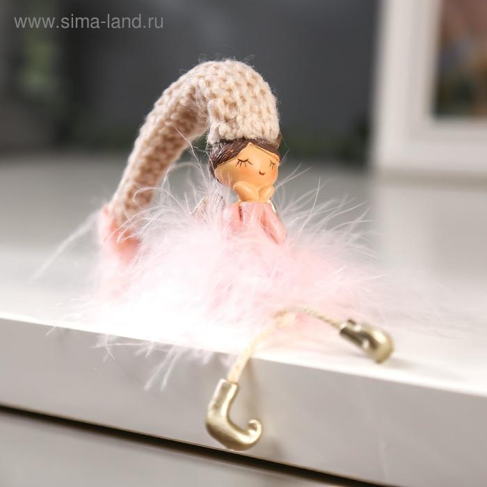 Сувенир полистоун Сувенир полистоун "Ангелочек-стесняшка в розовой пуховой юбке" МИКС 18х3,5х4 см