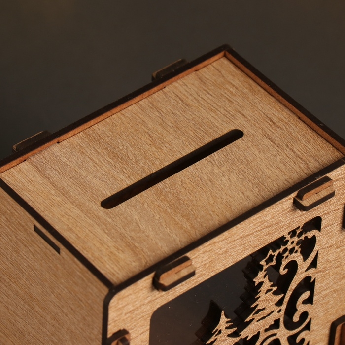 Новогодняя копилка  Новогодняя копилка "Елки" 12х12х9 см