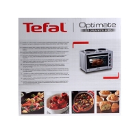 Мини печь Tefal OF463D30, 3000 Вт, 32 л, гриль, конвекция, таймер, серебристо-чёрная