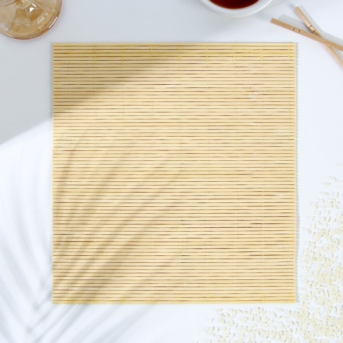 Циновка Макису для приготовления суши и роллов/коврик бамбуковый «Суши», 22 х 24 см