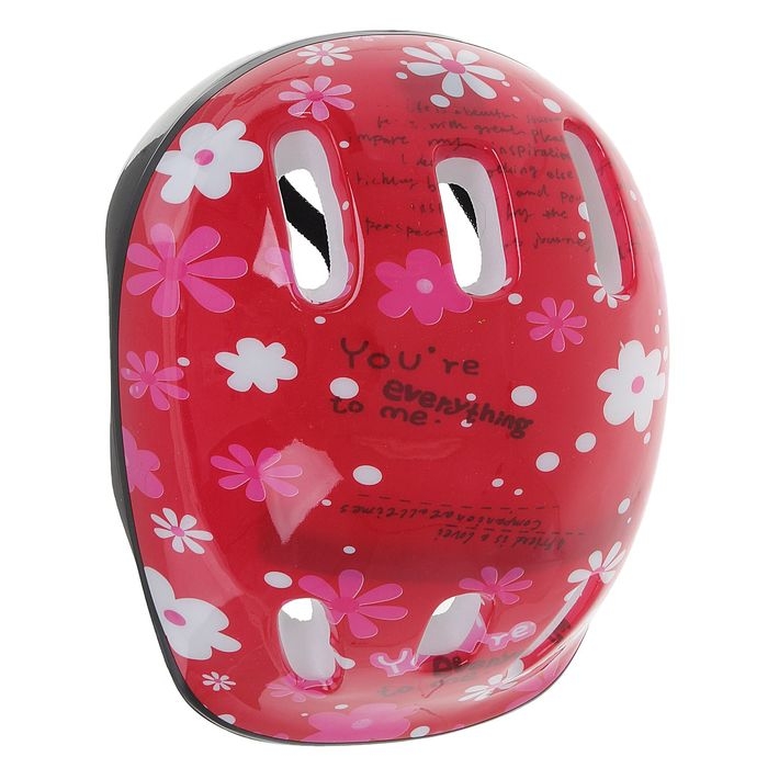 Шлем защитный детский ONLYTOP OT-SH6, обхват 52-54 см, цвет красный Шлем защитный детский ONLYTOP OT-SH6, обхват 52-54 см, цвет красный