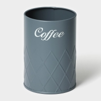 Банка для кофе Magistro Coffee Graphite, 9,5×13,5 см, цвет серый, с бамбуковой крышкой