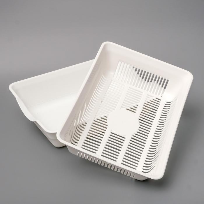 Туалет глубокий с сеткой 36 х 25 х 9 см, белый Туалет глубокий с сеткой 36 х 25 х 9 см, белый