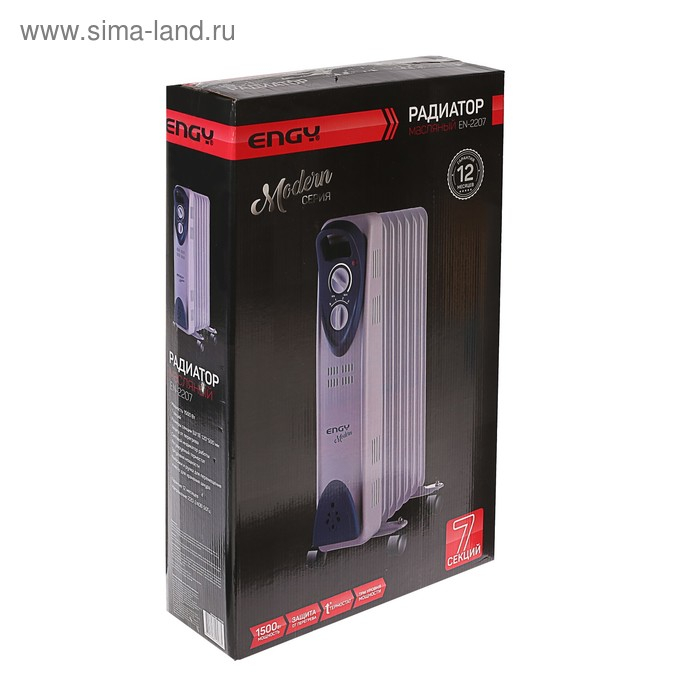 Обогреватель ENGY EN-2207 Modern, масляный, 1500 Вт, 7 секций, белый Обогреватель ENGY EN-2207 Modern, масляный, 1500 Вт, 7 секций, белый