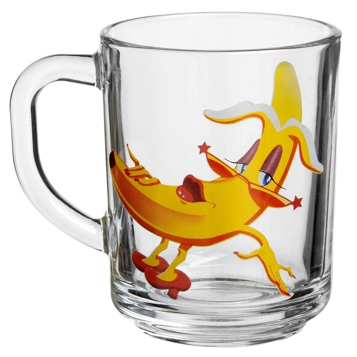Кружка стеклянная «Фрутис», 200 мл, рисунок МИКС Кружка стеклянная «Фрутис», 200 мл, рисунок МИКС