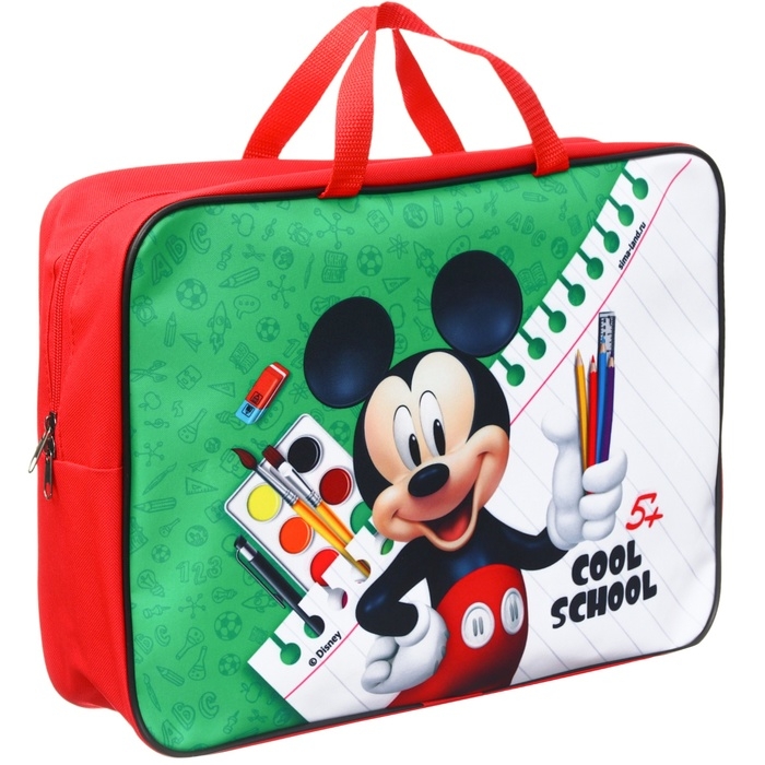 Папка с ручками текстильная А4, 350х270х100 мм, Микки Маус Папка с ручками текстильная А4, 350х270х100 мм, Микки Маус