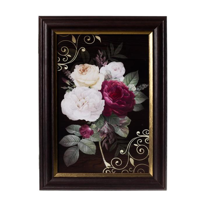 Ключница Ключница "Букет пионов" венге 15х21 см