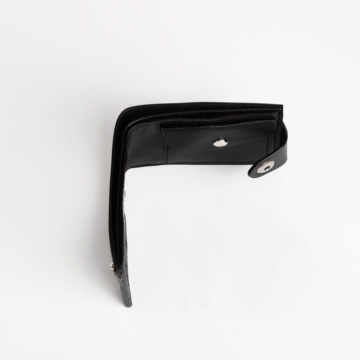 Портмоне мужское на магните, цвет чёрный Портмоне мужское на магните, цвет чёрный