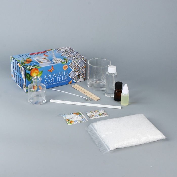 Набор для создания свечи и диффузора «Фруктовый аромат» Набор для создания свечи и диффузора «Фруктовый аромат»