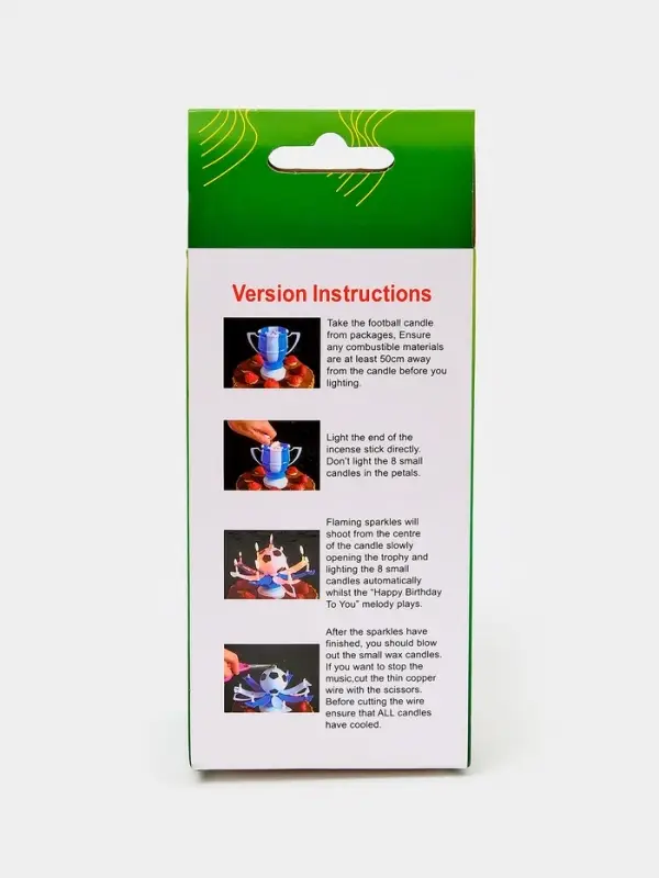 Свеча для торта музыкальная &laquo;Мяч&raquo;, бело-чёрная