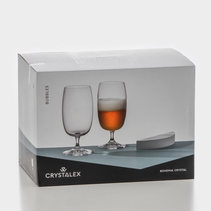 Набор стеклянных бокалов для пива «Баблс», 480 мл, 6 шт