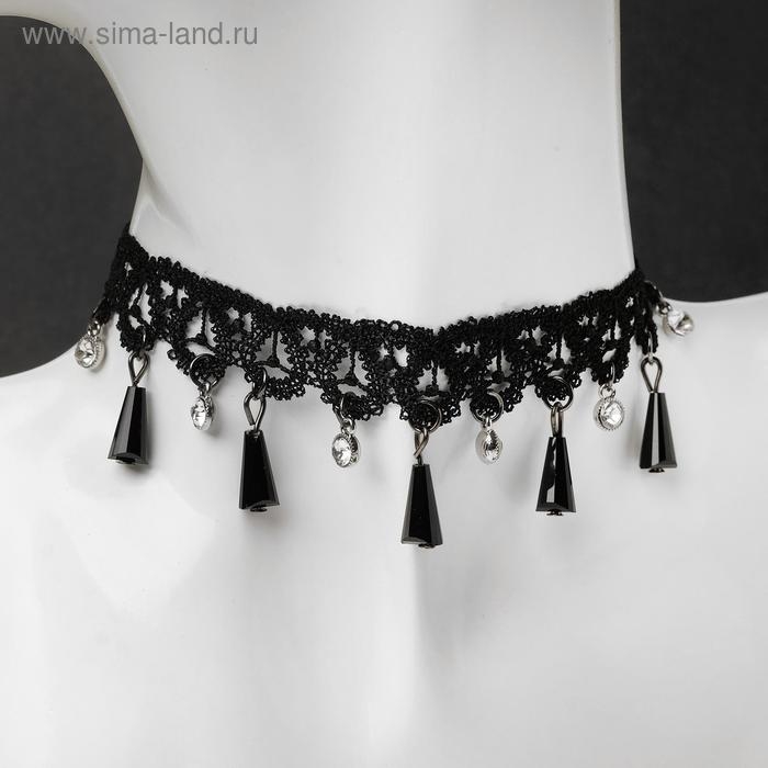 Чокер «Госпожа» ажур, цвет чёрно-белый,30 см Чокер «Госпожа» ажур, цвет чёрно-белый,30 см