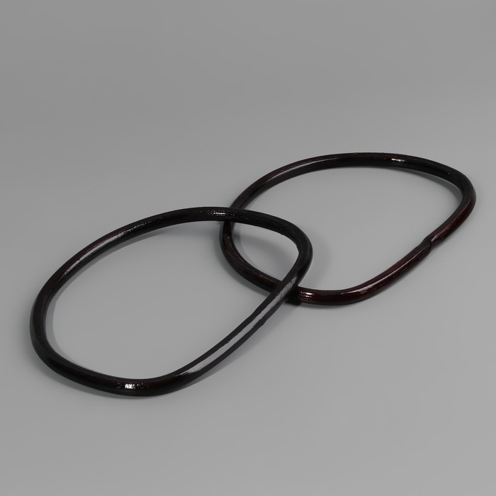 Ручки для сумки, 2 шт, бамбук, 17 × 13/15,5 × 11,5 см, цвет чёрный Ручки для сумки, 2 шт, бамбук, 17 × 13/15,5 × 11,5 см, цвет чёрный