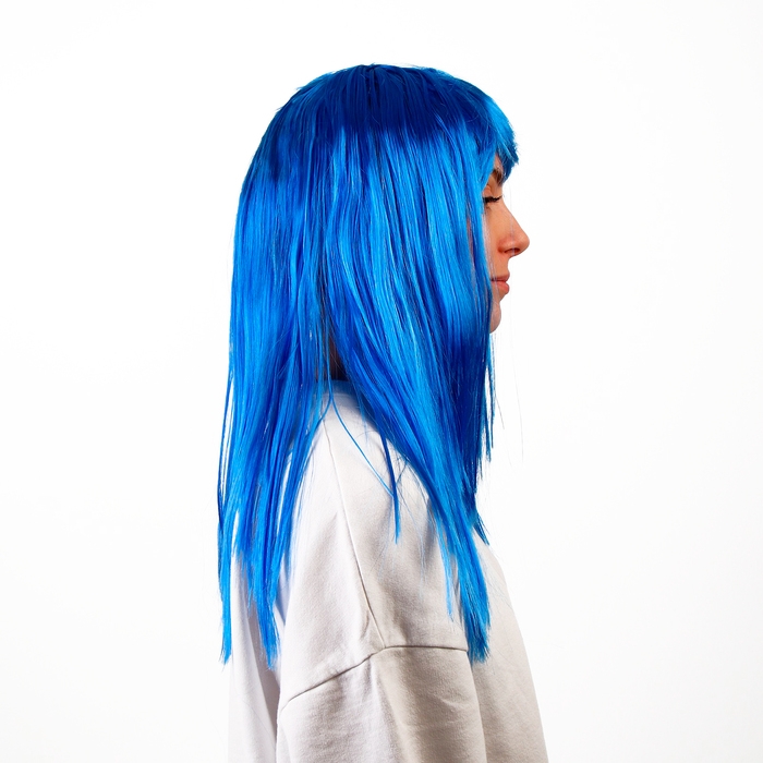 Карнавальный парик «Красотка», цвет синий Карнавальный парик «Красотка», цвет синий