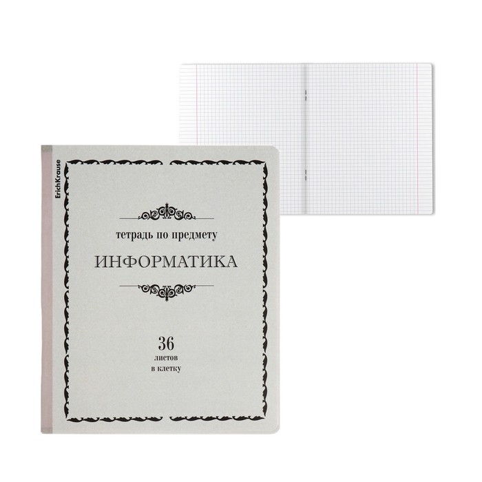 Тетрадь предметная ИНФОРМАТИКА, 36 листов в клетку, ErichKrause Тетрадь предметная ИНФОРМАТИКА, 36 листов в клетку, ErichKrause "Академкнига", обложка мелованный картон, блок офсет 100% белизна, инфо-блок